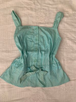 Y2K Stripe Cami Light Blue