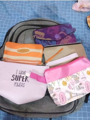 [BUNDLING] Tas Ransel Sekolah + 5 Pouch Serbaguna & Dompet