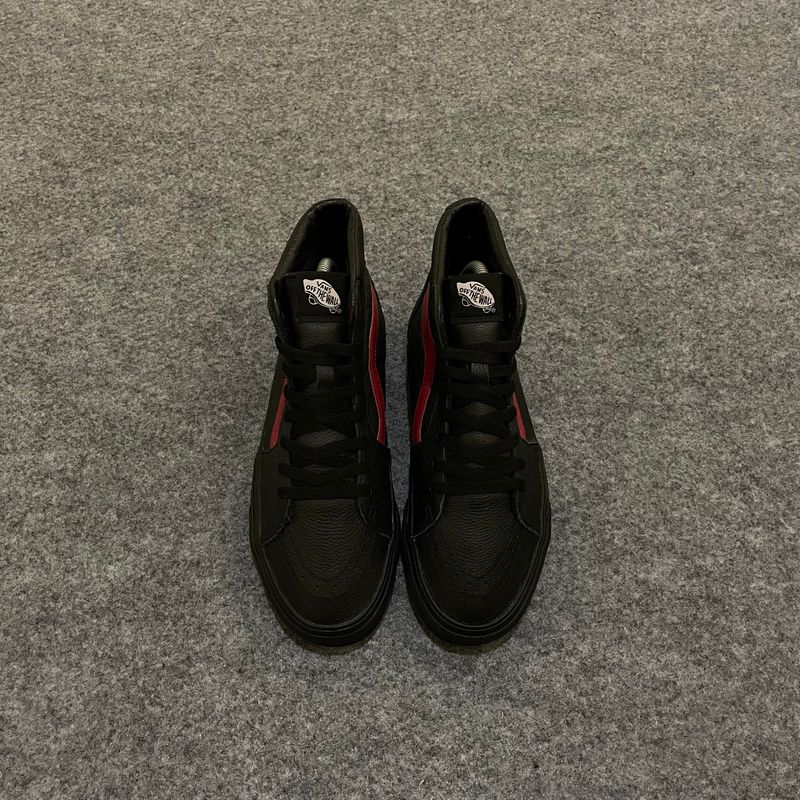 VANS SK8 HIGH LEATHER BLACK CHILI PAPPER, foto 2