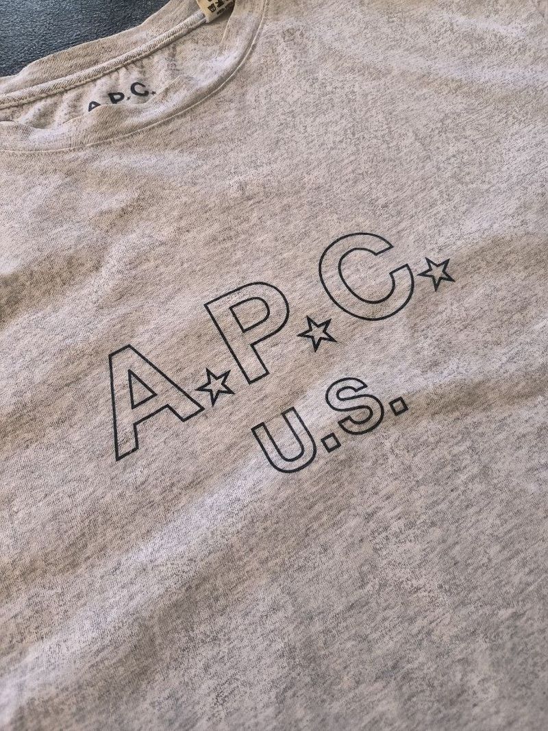 A.P.C. Casual T-shirt Pria gray, foto 2