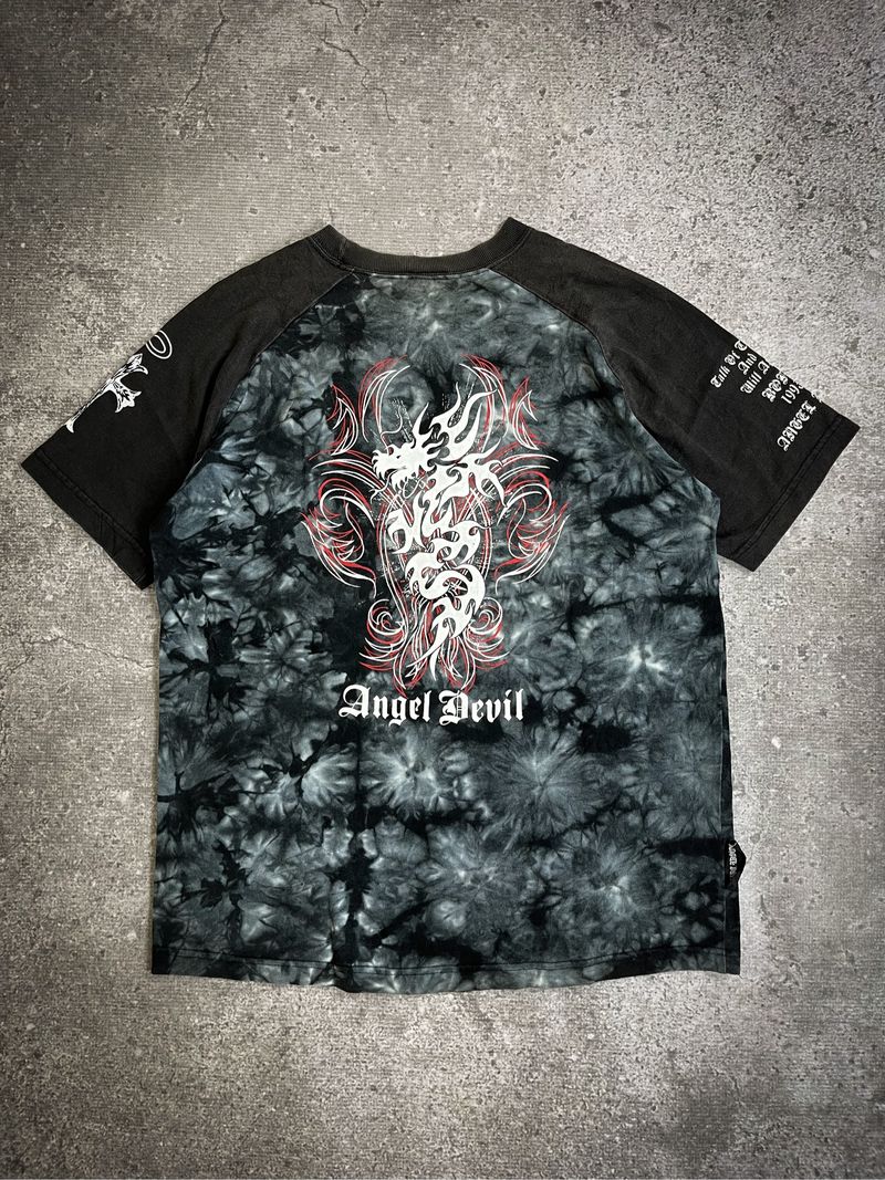 Angel Devil Cross Tribal Dragon T-shirt, foto 2