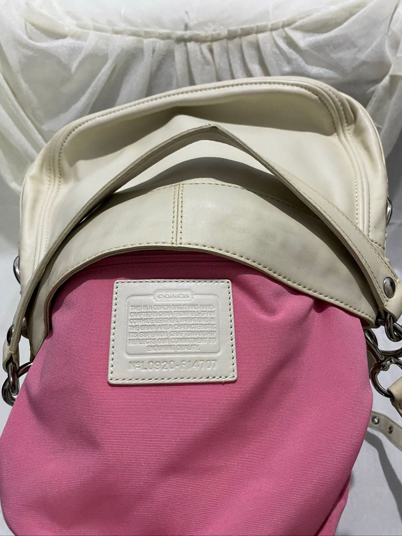 (Authentic) Coach Zoe Broken White Leather Bag!, foto 6