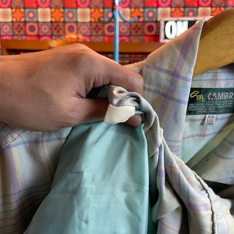 90s Pastel Plaid Harrington Jacket, foto 5