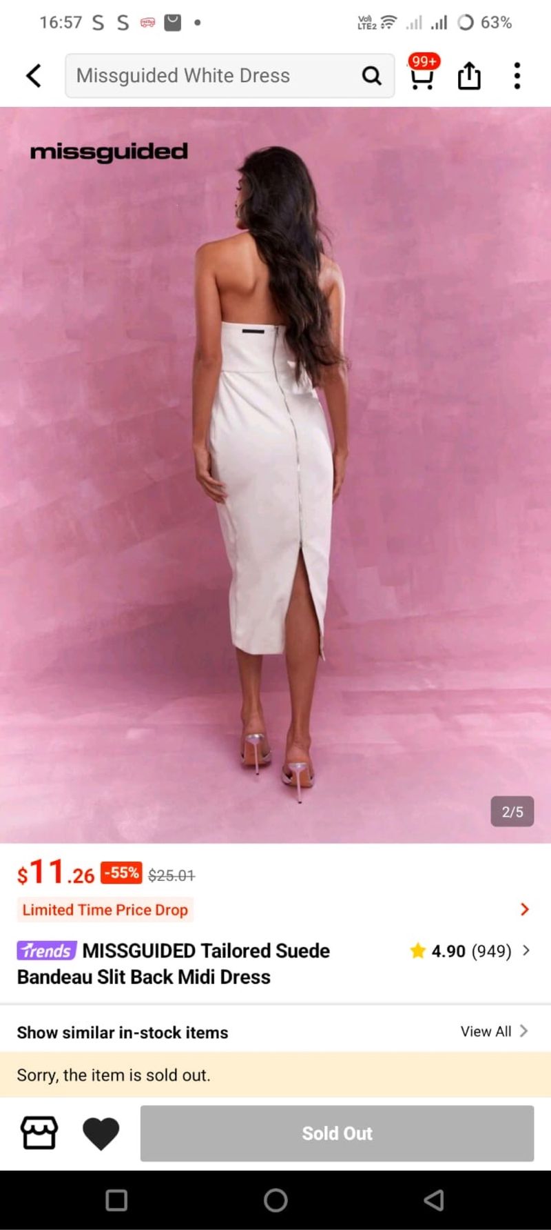 Slit Back Midi Dress, foto 5