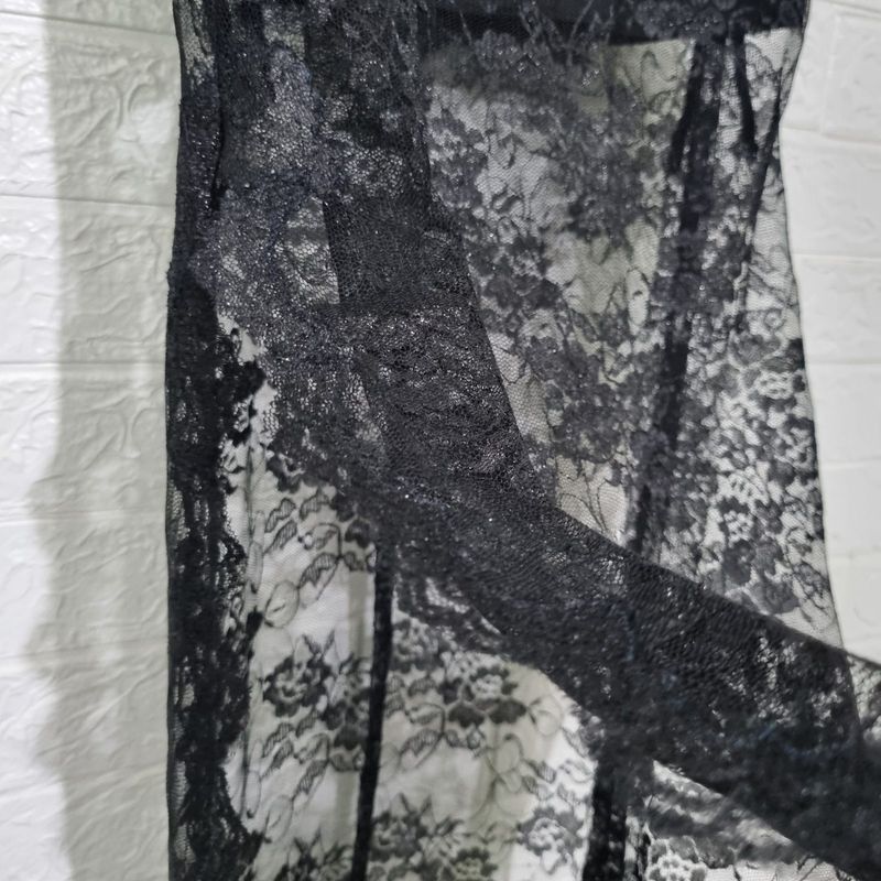Dress Brukat Hitam, foto 5