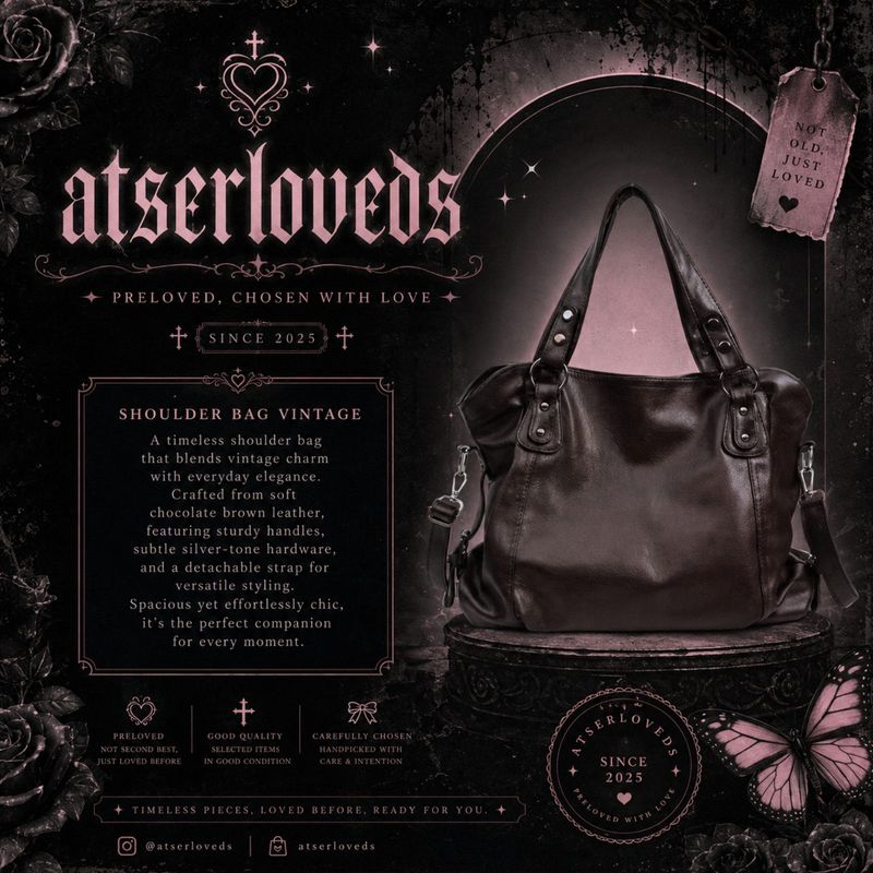 classic vintage leather bag, foto 2