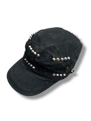y2k Studed Cadethat Punk Style Black Washed