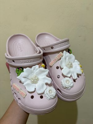 Crocs baya platform womens clog soft pink w8