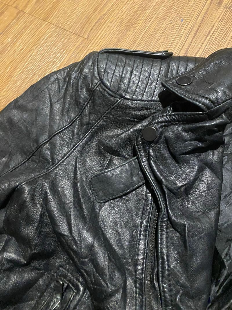 lather jacket ZARA leather jacket biker ramones, foto 6