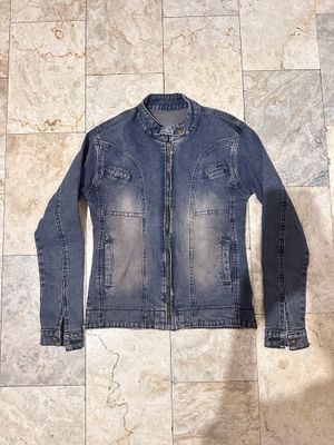 denim bikers jacket