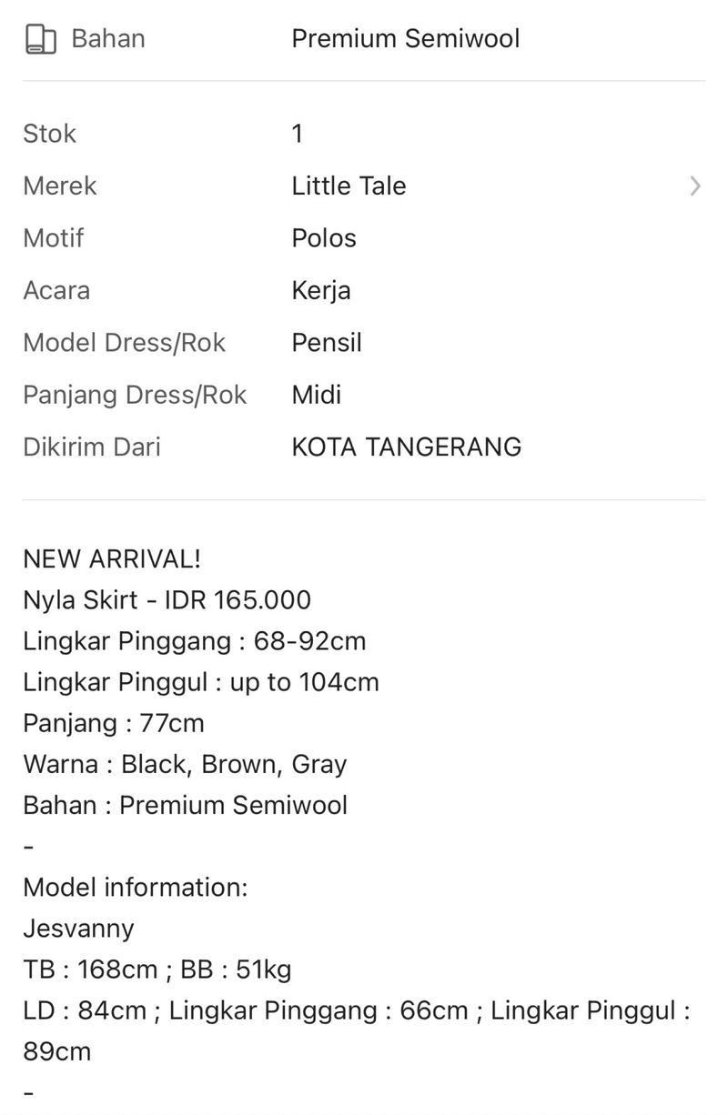 preloved-rok hitam, foto 4