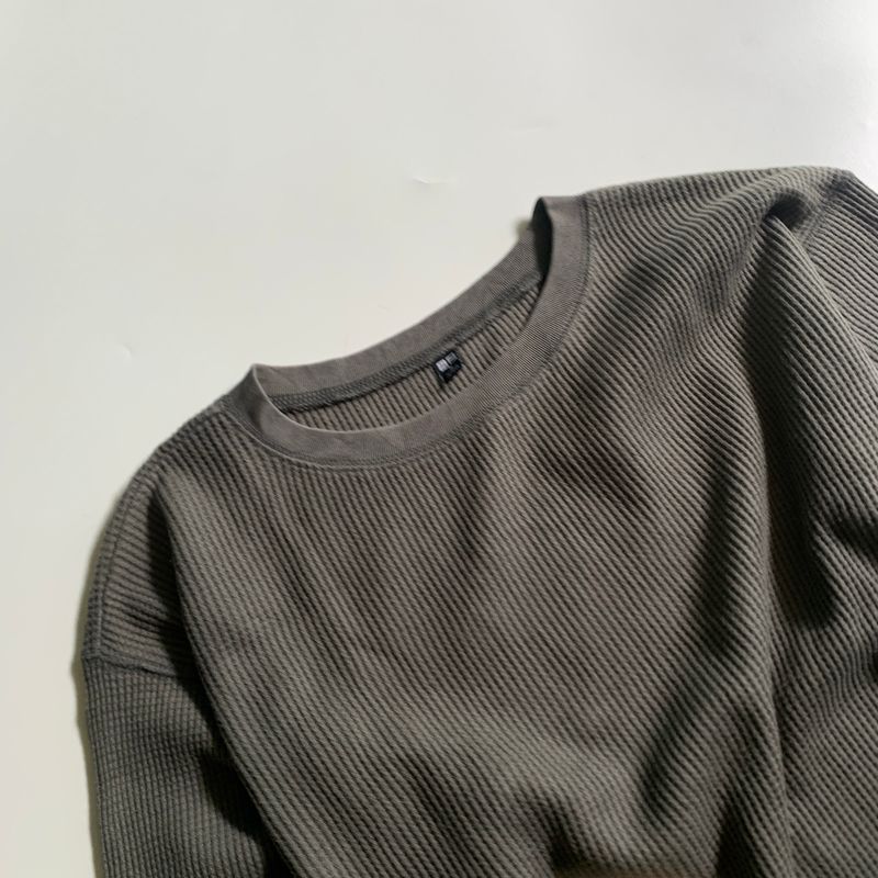 Uniqlo Waffle Olive green, foto 2