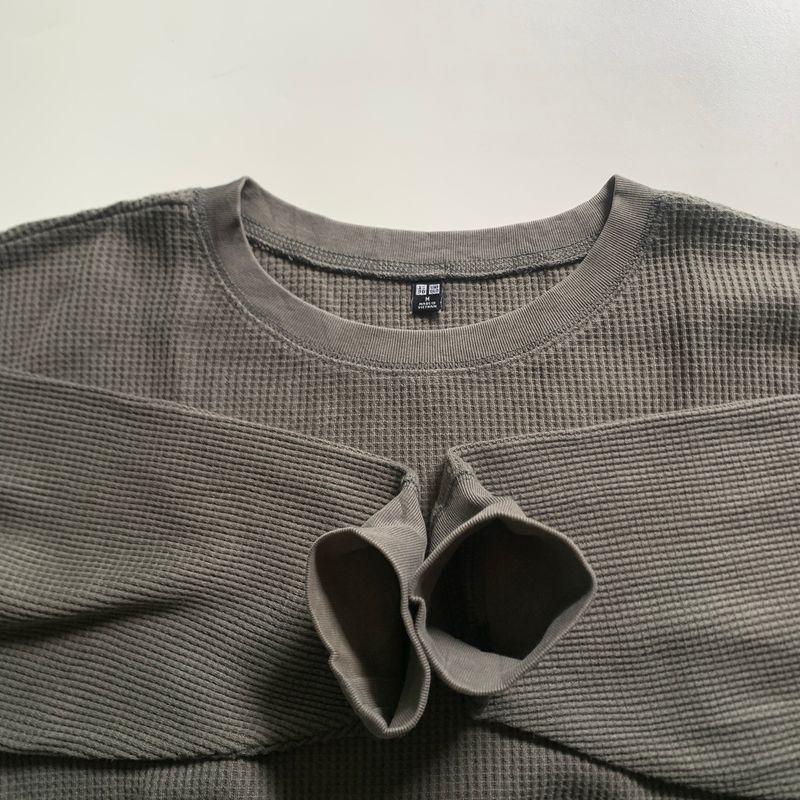 Uniqlo Waffle Olive green, foto 4