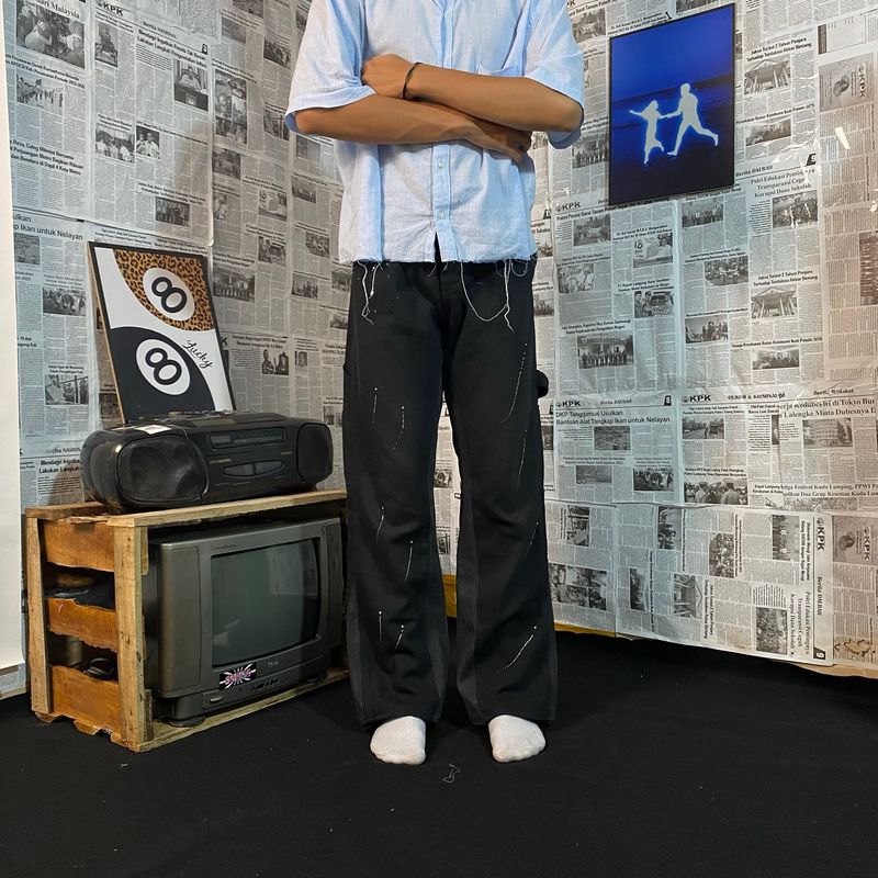 celana bootcut carpenter D!NO NO, foto 2