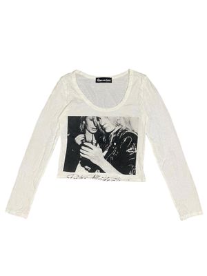 Y2K Heaven And Earth Crop Punk Grunge Longsleeve