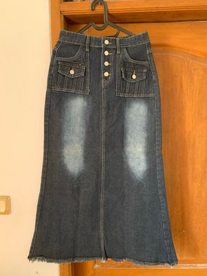 rok jeans retro blue pocket rawis