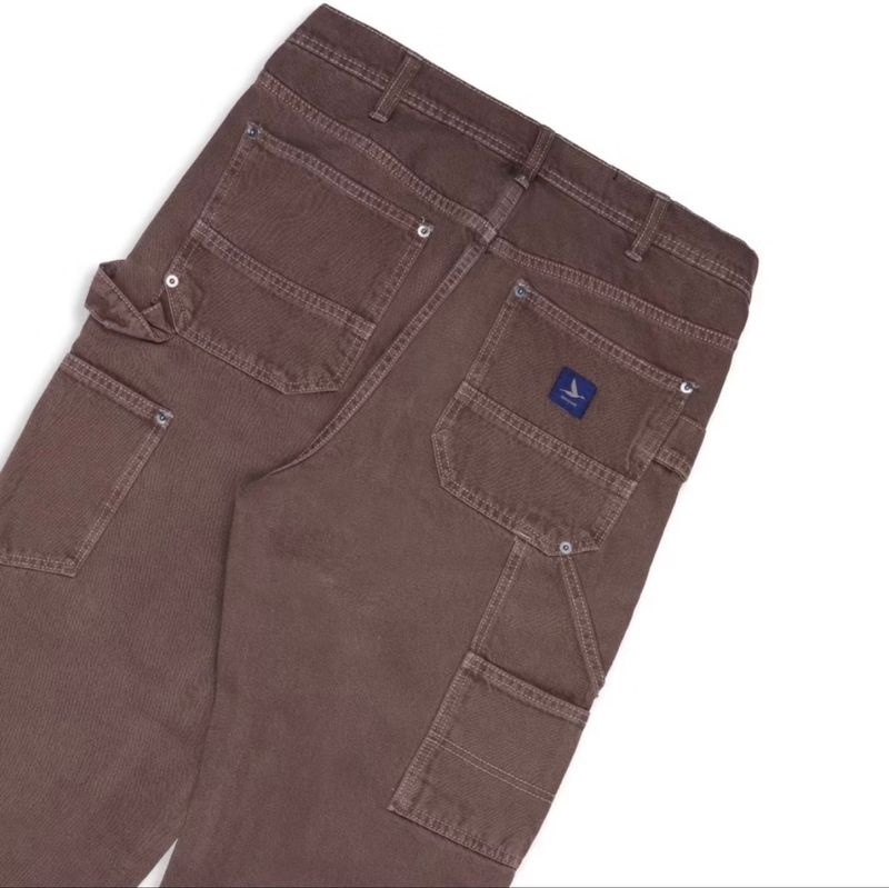 Carpenter double knee pants Augoose brown, foto 3
