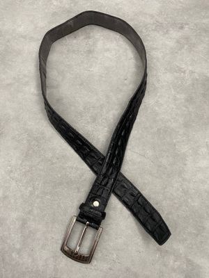 Aligator leather belt croco