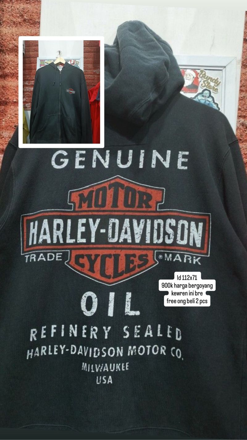 Hoodir Zipper Harley Davidson, foto 3