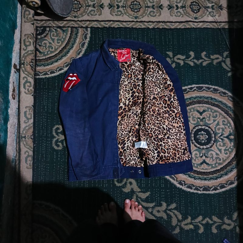 Rolling Stones Grunge Denim jacket Pria navy, foto 3