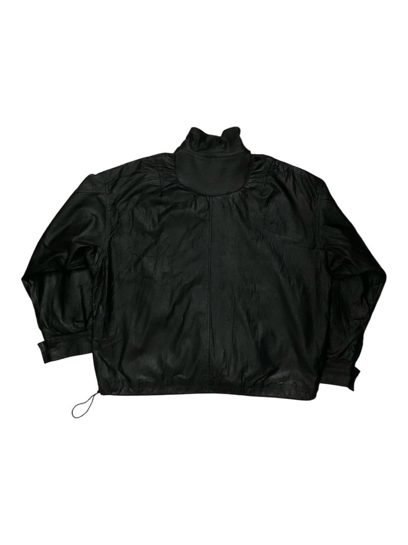 Leather Jacket Boxy | Black, foto 4