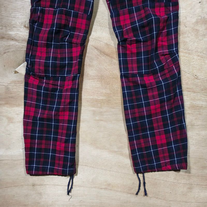 Re Dark Tartan Plaid Carpenter Pants, foto 3