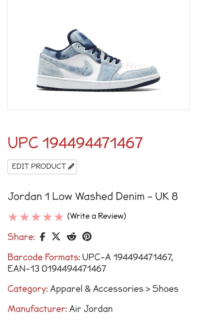 Air Jordan 1 Low SE Washed Denim, foto 8