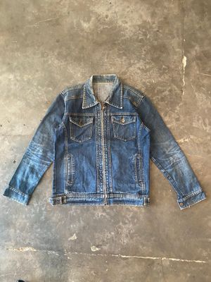 denim jacket fading trucker zipper / jacket levis