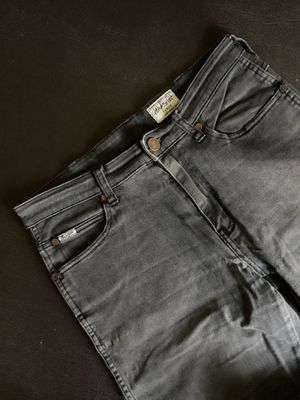 Wrangle3 Long Jeans Pants charcoal washing basic