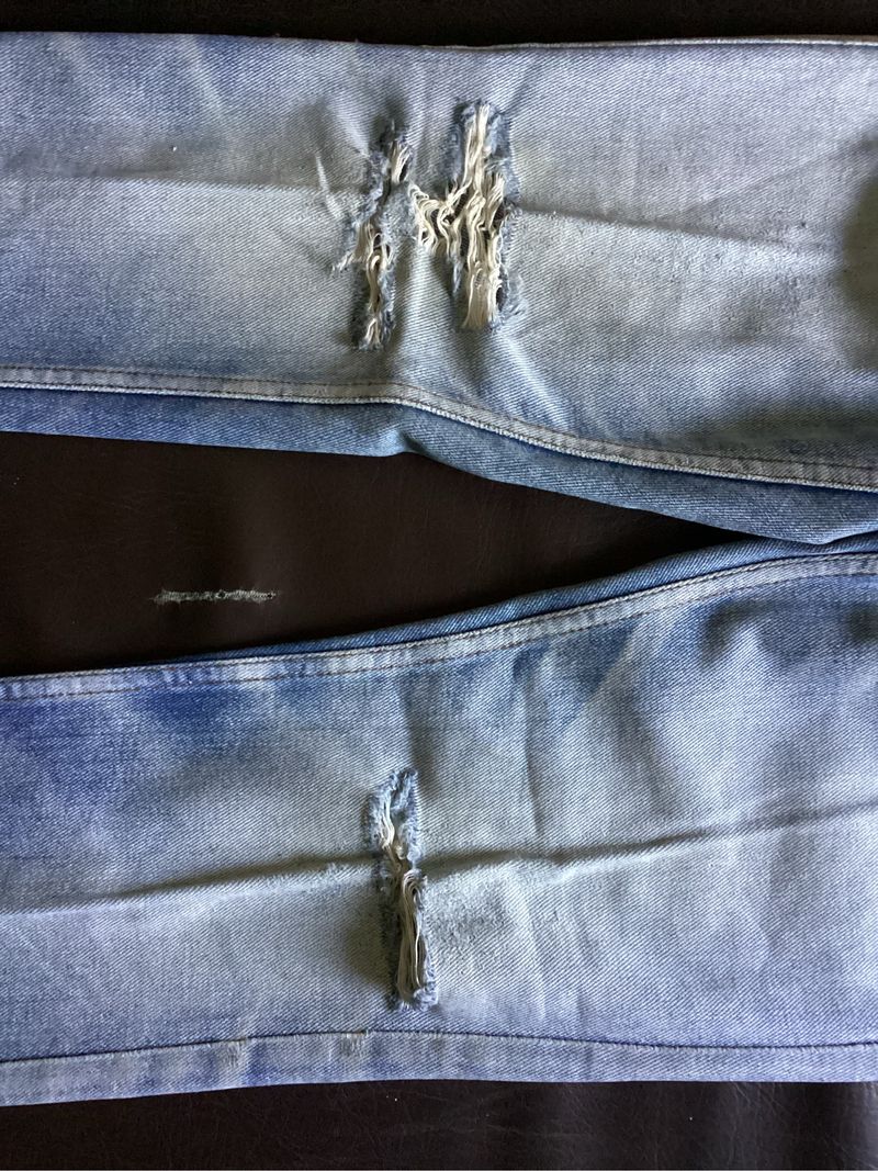 Edw1n Long Jeans blue denim ripped basic, foto 6