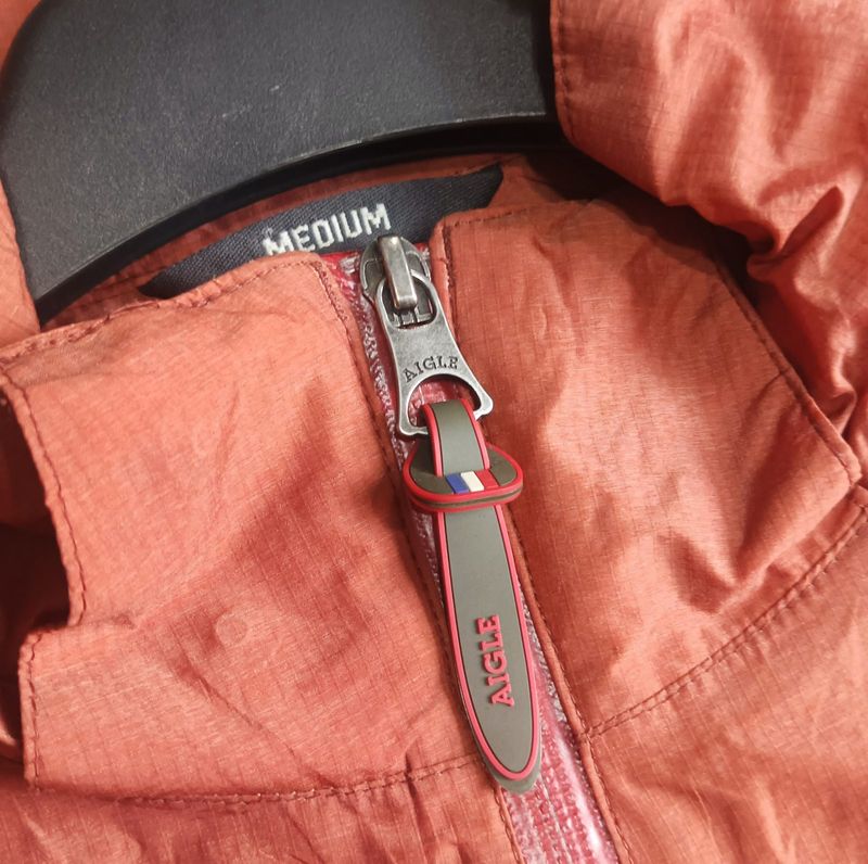 Jaket Outdoor ripstop original Aigle Coklat Bata, foto 6