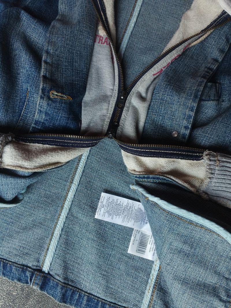 jaket denim Vintage double Zipper, foto 5
