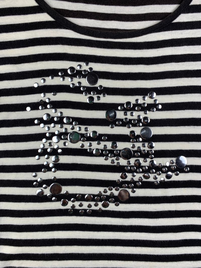 & by P&D Stripes "&" Studded Sequin Ringer Tee (M), foto 4