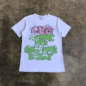 Comme Des Garcons Shirt X Kaws Grafitti Logo Font Tee White
