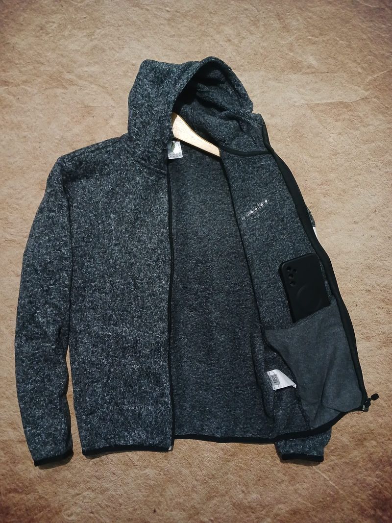 Adidas hoodie rajut second thrift original, foto 3