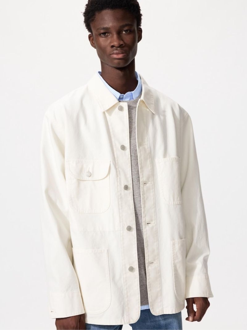 UNIQLO CHORE JACKET BROKEN WHITE, foto 6