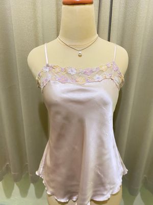 Fidelia Satin Cami Silk Top Seraphina Floral Feminine