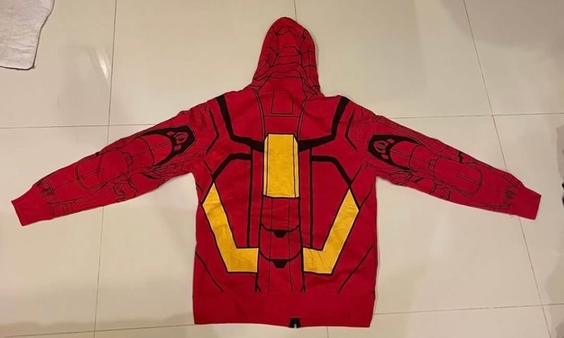 Futurist Hoody Pria red yellow, foto 2