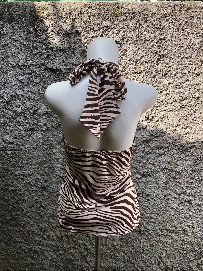 zebra print halter top/mini dress, foto 2
