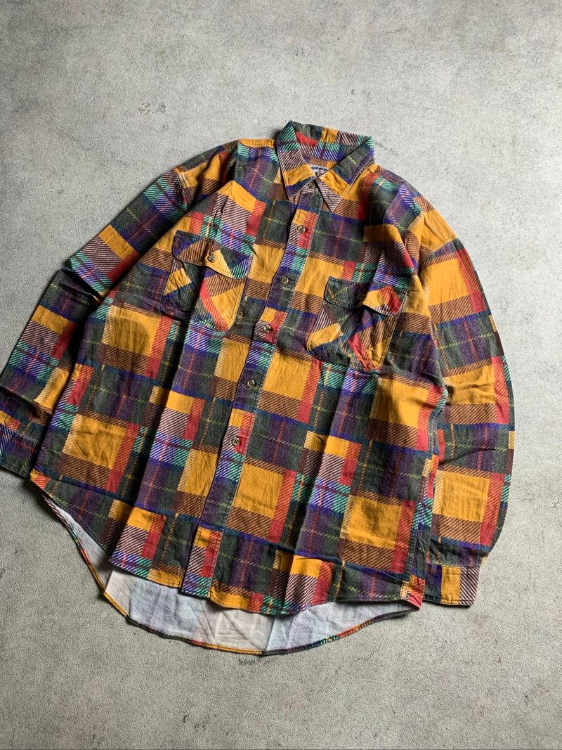 LA.Times Pattern Patchwork Double Pocket Flannel Shirt, foto 3