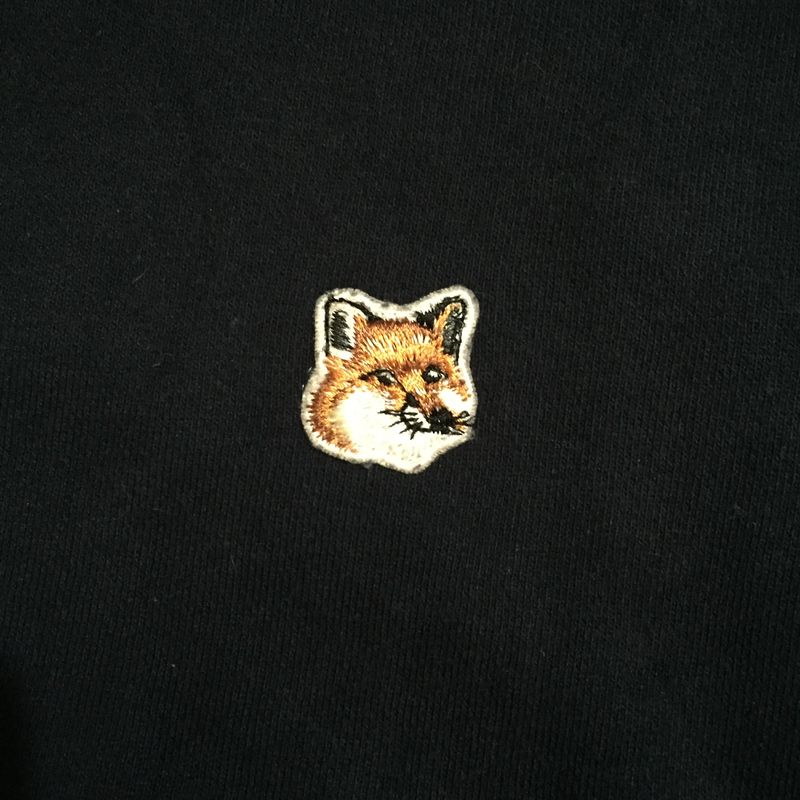 Maison Kitsune Fox Head Patch Classic Crewneck Blue Navy, foto 2