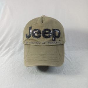Jeep Vintage Streetwear Hat Pria tan black