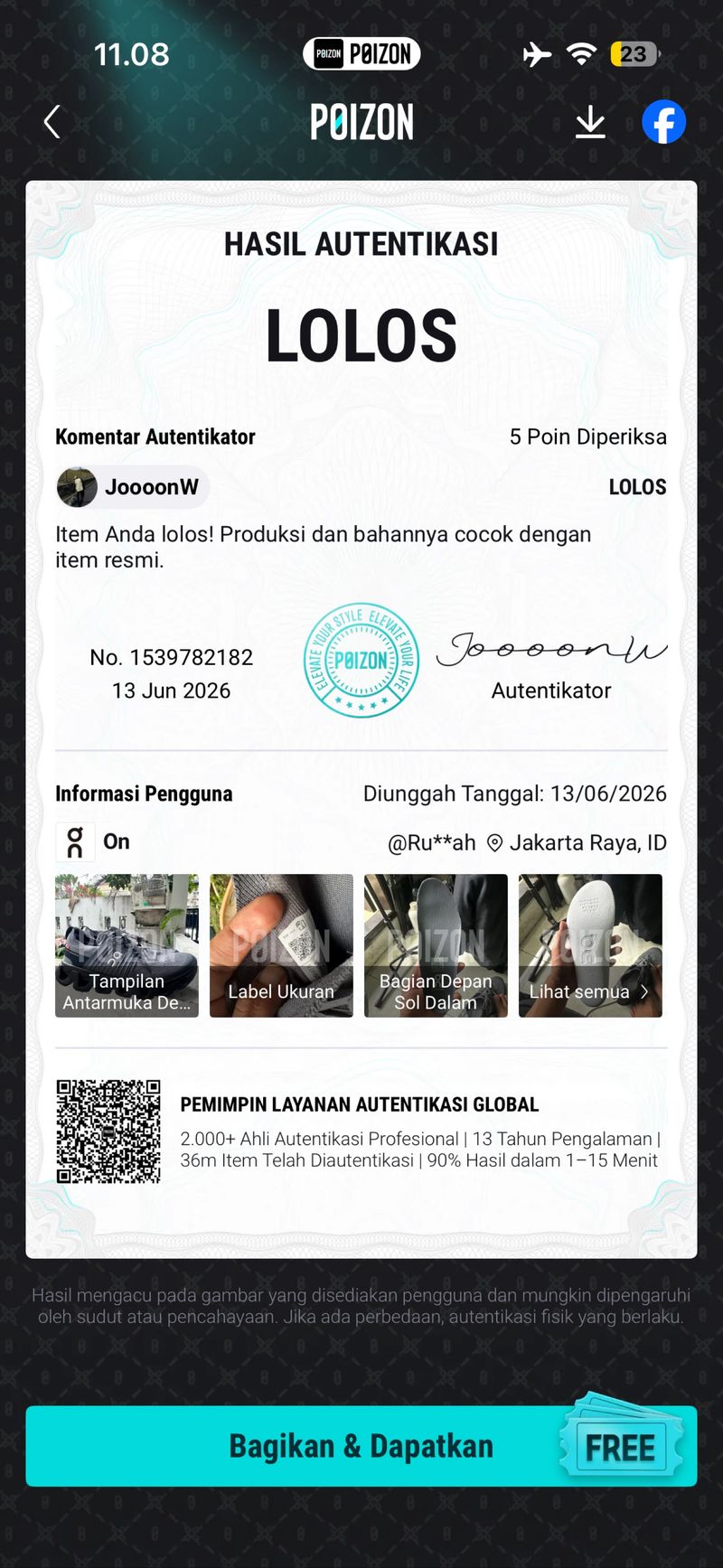 Oncloud Swift 4 Ukuran 40, foto 10