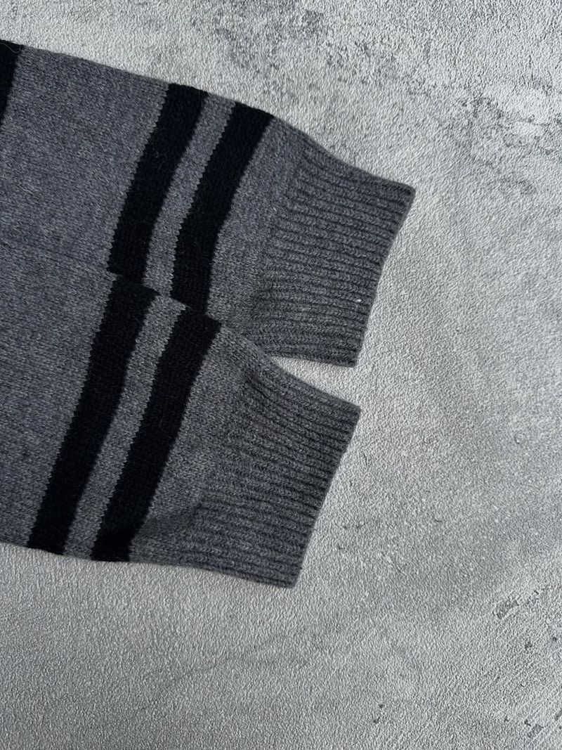 LBSM knitwear basic stripe pattern grandpa sweater, foto 4