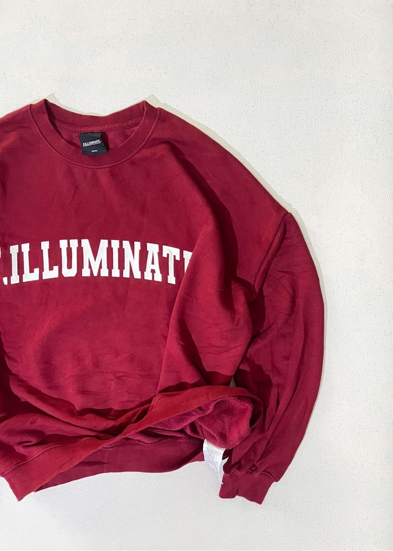 Crewneck Burgundy F.illuminate, foto 6