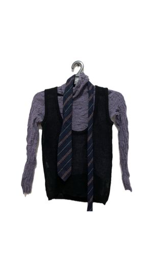 set knit vest + inner turtleneck + dasi