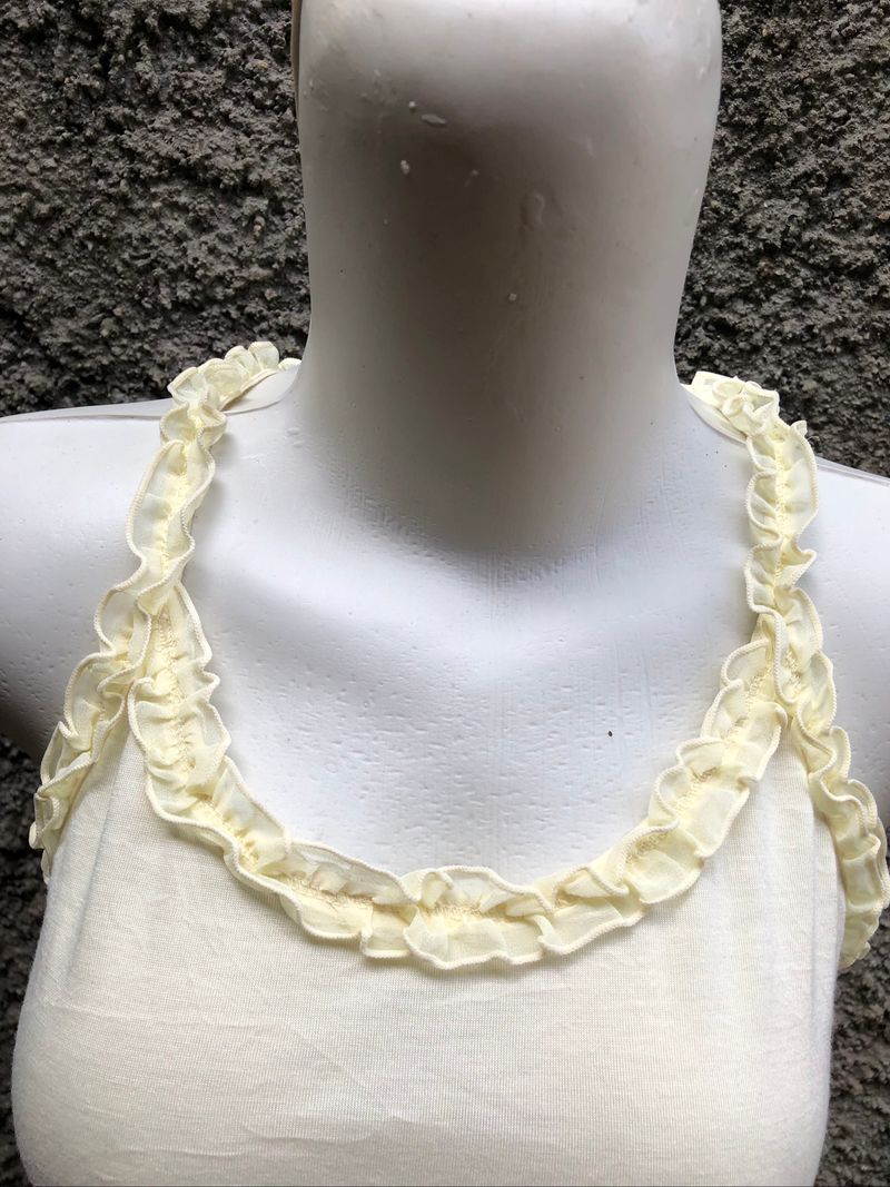 soft yellow ruffles halter tank top, foto 2