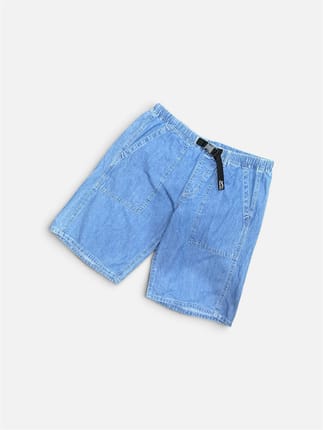 Find Out Relaxed Cotton Fatigue Short Pants Blue Unisex