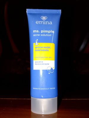 Emina moisturizer Ms.pimple with Hanasui power acne serum
