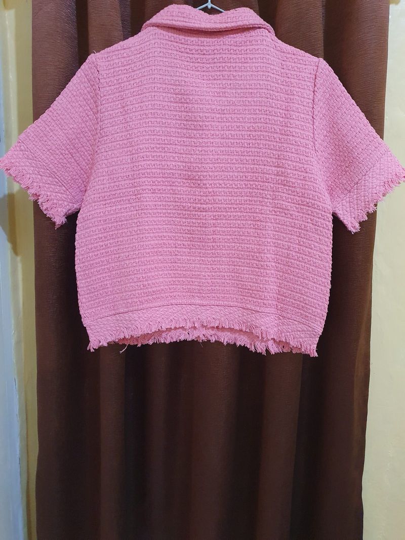 Atasan Tweed Pink, foto 2